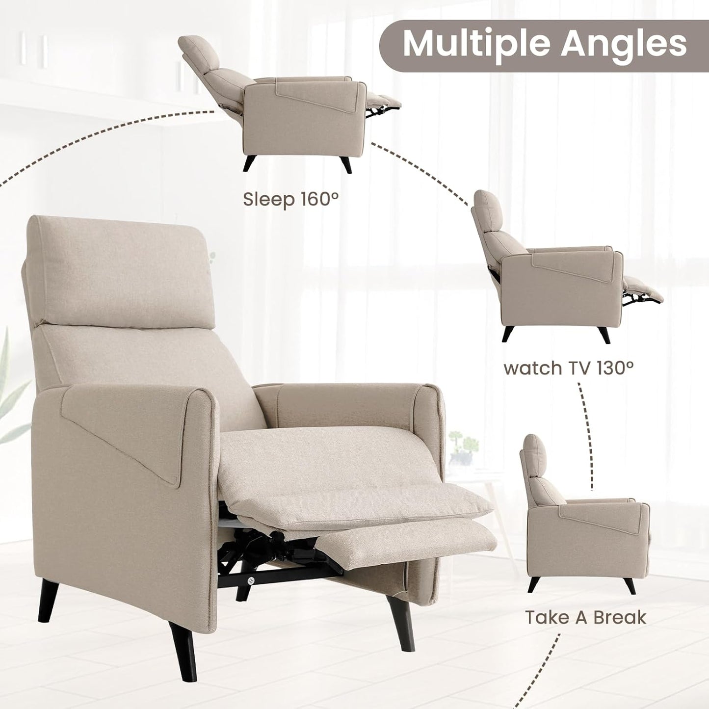 Harkawon Small Recliner for Small Space