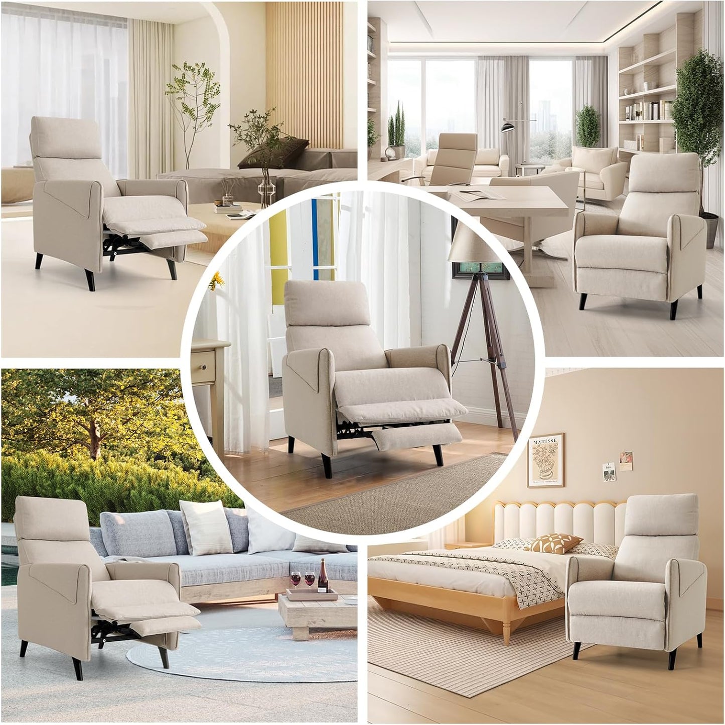 Harkawon Small Recliner for Small Space