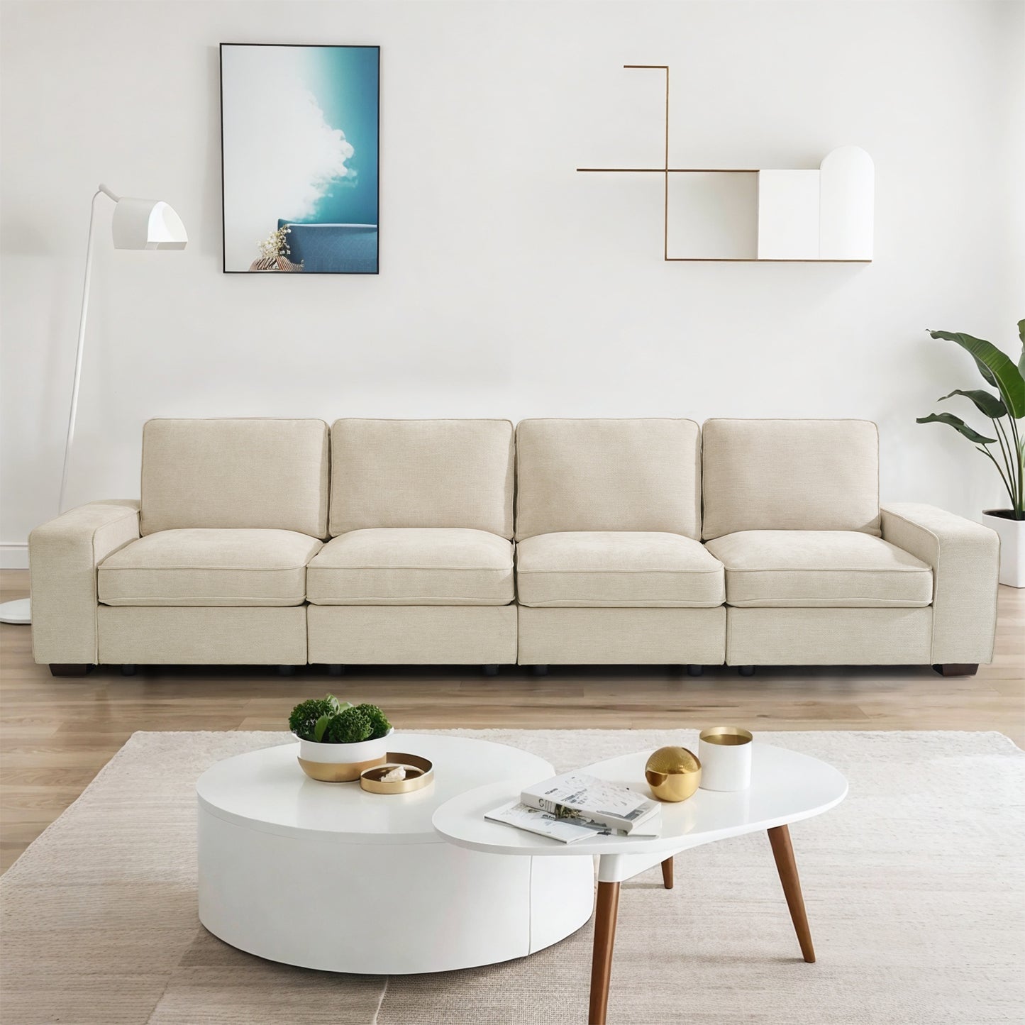 Harkawon Modular Sofa Couch with Large Seats Storage