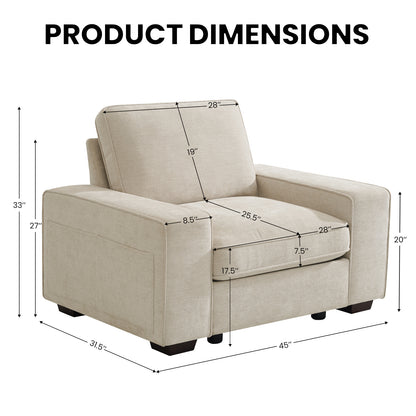 Harkawon Modular Sofa Couch with Large Seats Storage