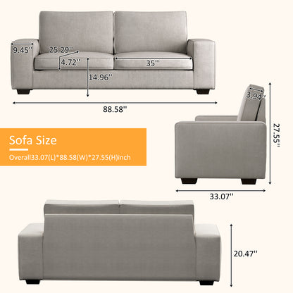 Harkawon 88.58" Modern Sofas Couches for Living Room