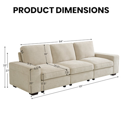 Harkawon Modular Sofa Couch with Large Seats Storage