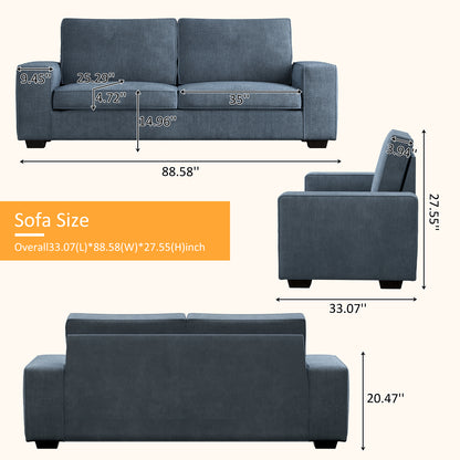 Harkawon 88.58" Modern Sofas Couches for Living Room